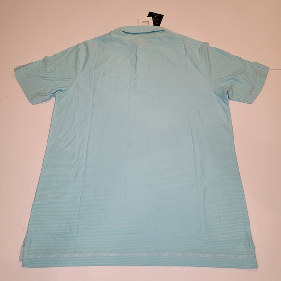 Linksoul Edwards Stripe Polo Dry-Tek Aqua Color Men's Size Small (LS1119) New! - Picture 10 of 12